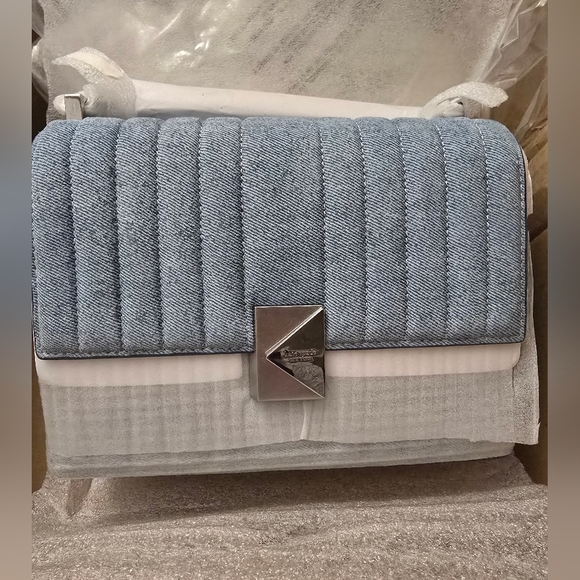 Kate Spade NY Deco Denim/ Leather Flap Chain Crossbody NWT w/ Dust Bag - Picture 14 of 16